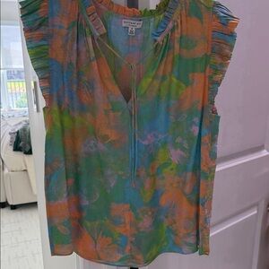 Current Air Multicolor Ruffled Blouse
